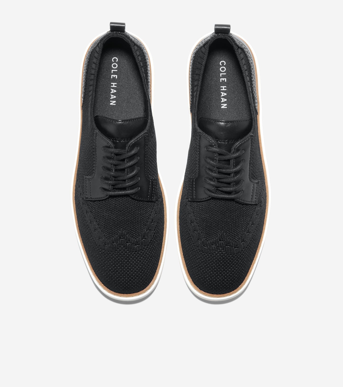 W33214:BLACK KNIT/LEATHER/IVORY