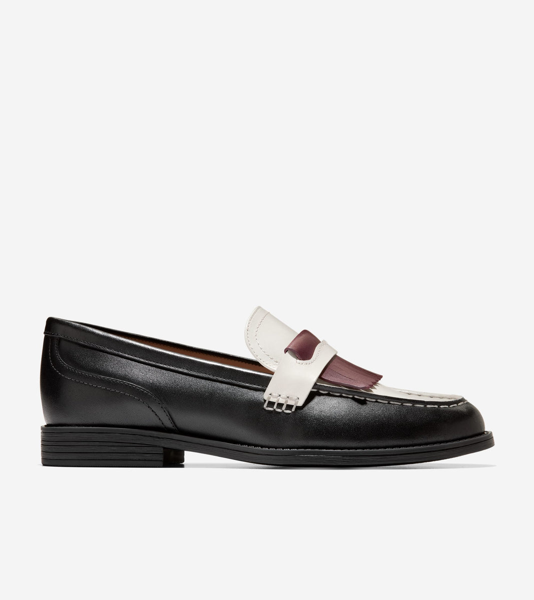 W33553:IVORY/BLACK/CH DK GARNET LTR