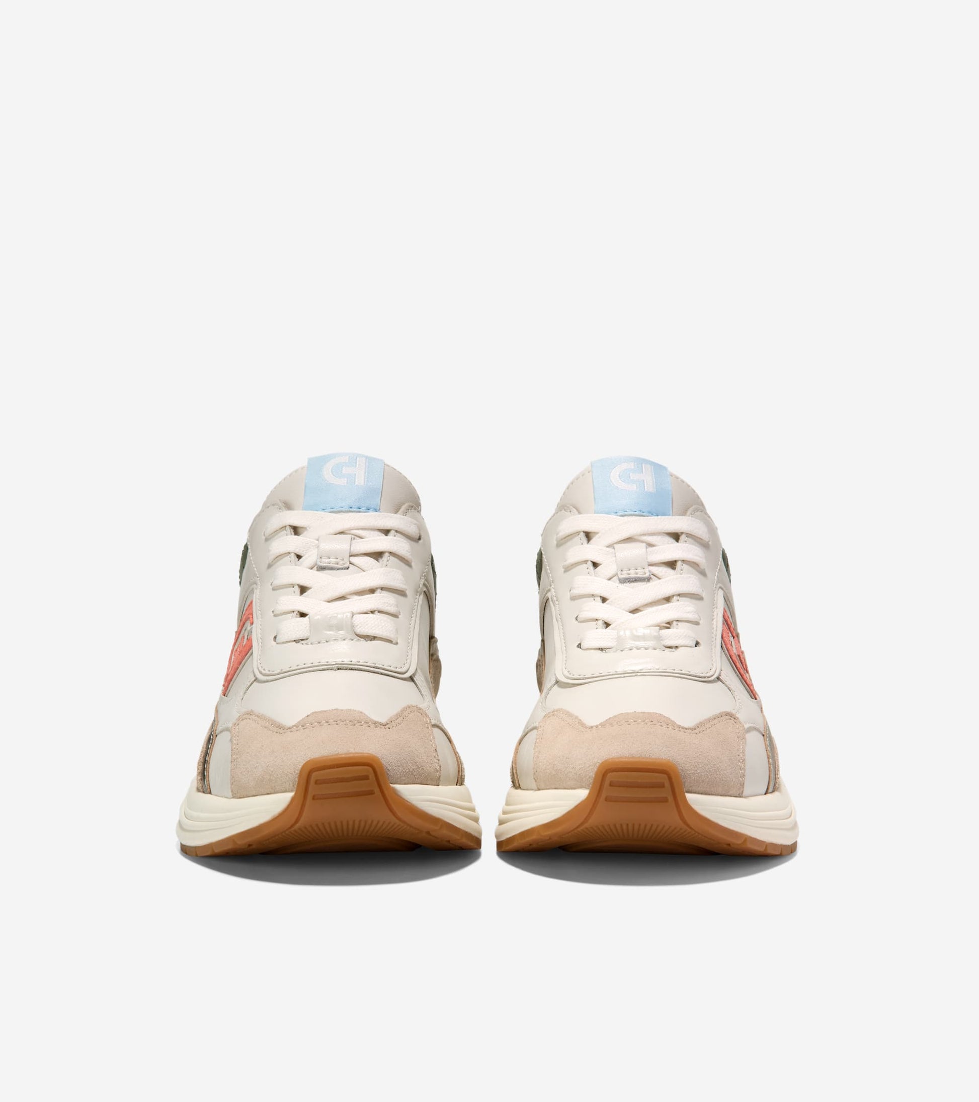 W33381:IVORY/CH OAT SUEDE/OIL GREEN SUEDE/GOLD METALLIC/IVORY-OIL GREEN