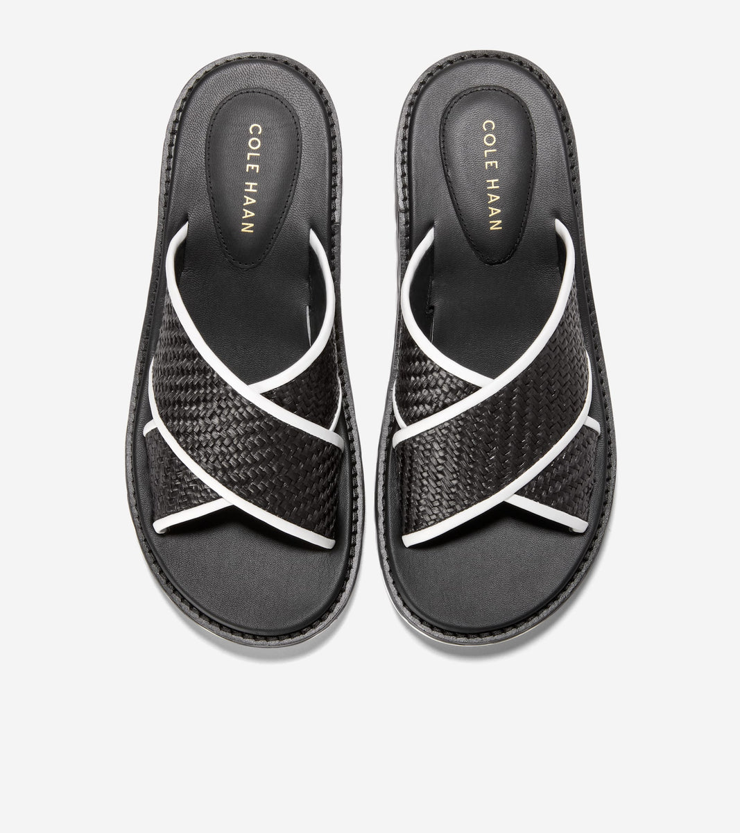 W32997:BLACK RAFFIA/WHITE/BLACK-WHITE